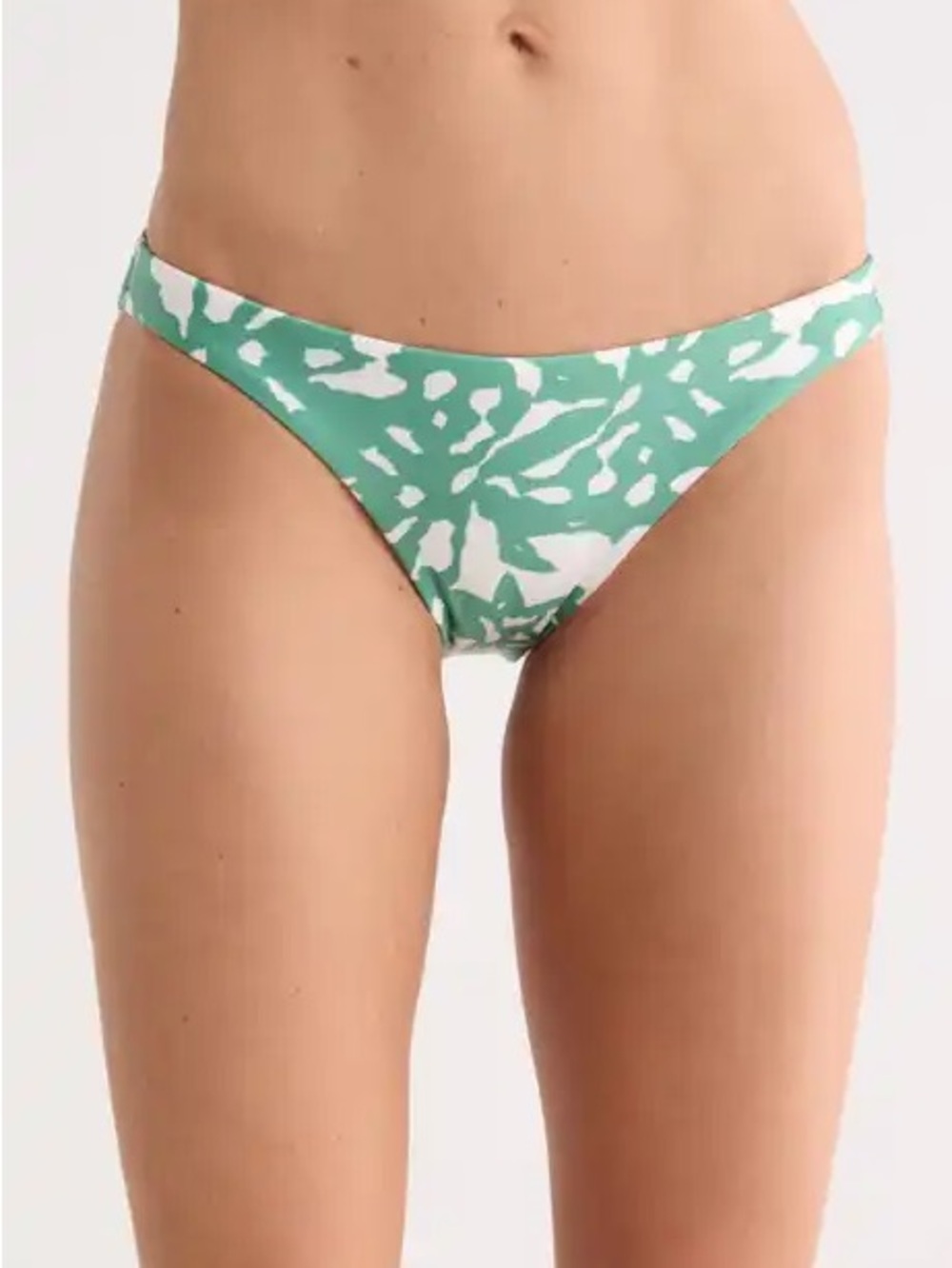 Vix Green and White Brazilian Bikini Bottoms Size S